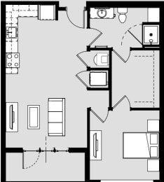 1 bed 1 bath at Harbor Side at Conwood Flats Apartments, Memphis, 38107