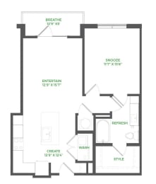 A5 Floor Plan at The Barrett, Marietta, 30066