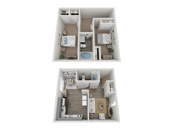 B4 Floorplan at Arbors at Smyrna, Smyrna, 30080