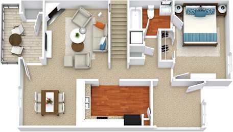 B4L Floorplan at Cordova Creek Apartments, Tennessee