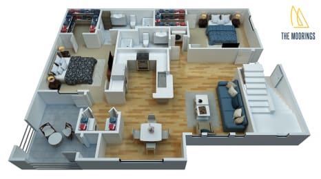 2 bed 2 bath A at The Moorings, League City, 77573