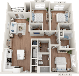C1 Floor Plan at The One at Millington, Millington Tennessee