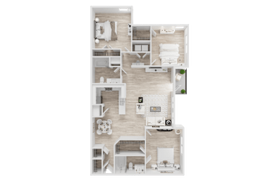 A detailed floor plan of a house with labeled rooms.