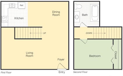 Goji 2Bed 1Bath 794 Sq.ft at Kiwi Goji Apartments, Memphis, TN,  38111