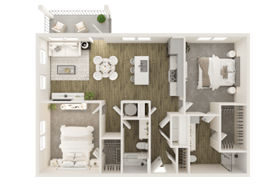 2 bed 2 bath B at Grays Creek Apartments, Cordova, TN