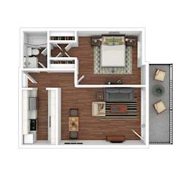 A1 Floor Plan at Iris Luxury Apartments, Memphis, TN 38105