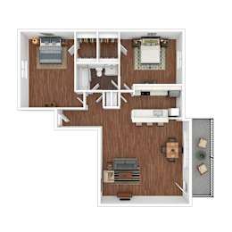 B1 Floor Plan at Iris Luxury Apartments, Memphis, TN