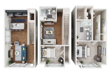 2 bedroom 2 bath K at Lakeland Town Square Apartments, Lakeland