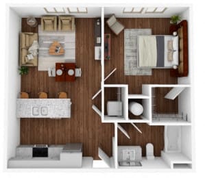 1 bed 1 bath at Lakeland Town Square Apartments, Tennessee