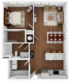 1 bed 1 bath C at Lakeland Town Square Apartments, Tennessee, 38002