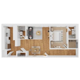 A8 Floor Plan at Parkview Apartments, Tennessee, 38104