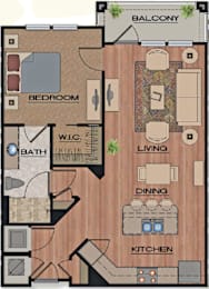 1 bed 1 bath B at Park Place Oviedo Apartments, Oviedo, Florida