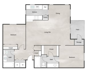 L Floor Plan at The Retreat at Steeplechase, Texas