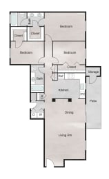 P Floor Plan at The Retreat at Steeplechase, Houston, 77065