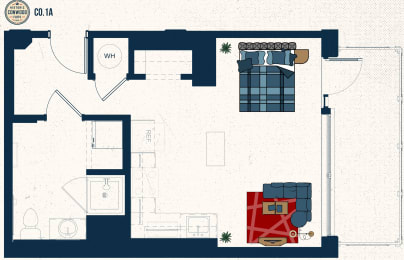 CO .1A Floor Plan at Conwood Flats, Tennessee