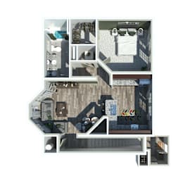 Iris Floorplan at The Ridge at Chenal Valley Apartments, Little Rock, AR, 72223