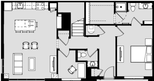 2 bed 2 bath G at Harbor Side at Conwood Flats Apartments, Memphis, 38107