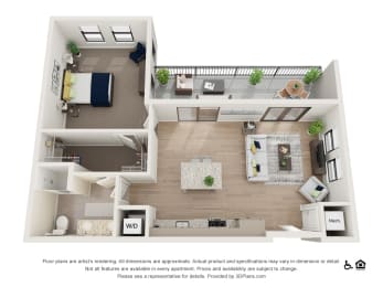 1D Floor Plan at The Baxly, Savannah, Georgia