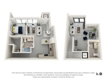 1F -Live Work Floor Plan at The Baxly, Georgia