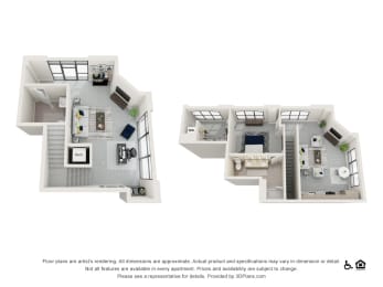 1G -Live Work Floor Plan at The Baxly, Georgia, 31401
