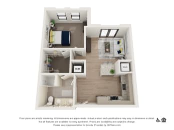 1T Floor Plan at The Baxly, Savannah, Georgia