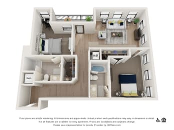 2H Floor Plan at The Baxly, Georgia, 31401