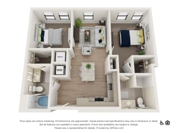 2J Floor Plan at The Baxly, Savannah, GA, 31401