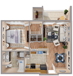 1 bed 1 bath at The Fenwick Apartments, Humble, TX, 77396
