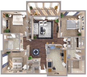 3 bed 2 bath B at The Fenwick Apartments, Humble, TX, 77396