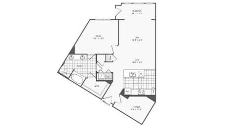1 bed 1 bath L at The Hendrix, Atlanta