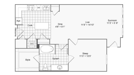 1 bed 1 bath C at The Hendrix, Georgia