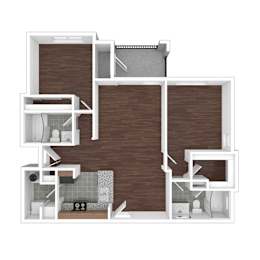 B4 Floor Plan at The Ambrose, Houston, 77040