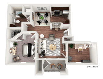 1 bed 1 bath D at The Villa at River Pointe, Maumelle, Arkansas