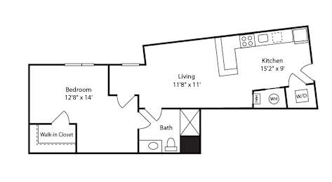  Floor Plan 1 Bed/1 Bath-A28