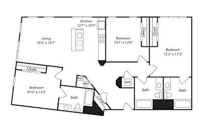  Floor Plan 3 Bed/3 Bath-C8