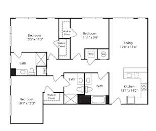  Floor Plan 3 Bed/3 Bath-C7