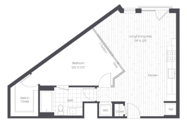  Floor Plan 1 Bed/1 Bath-1G