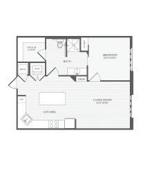 a floor plan of a residence with a loft