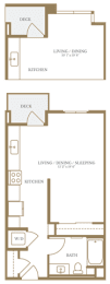  Floor Plan Studio-1E