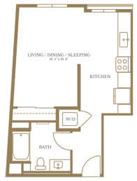  Floor Plan Studio-2A