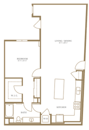  Floor Plan 1 Bed/1 Bath-10A