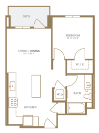  Floor Plan 1 Bed/1 Bath-11A