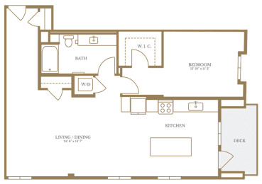  Floor Plan 1 Bed/1 Bath-14B