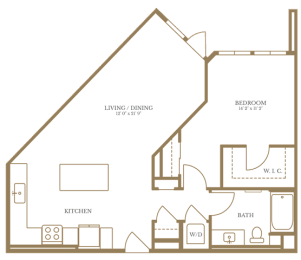  Floor Plan 1 Bed/1 Bath-5A