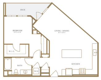  Floor Plan 1 Bed/1 Bath-7A
