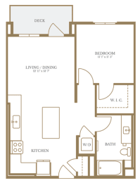  Floor Plan 1 Bed/1 Bath-8A