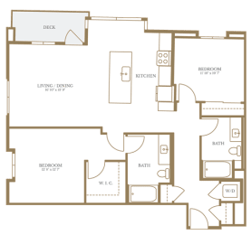  Floor Plan 2 Bed/2 Bath-2A
