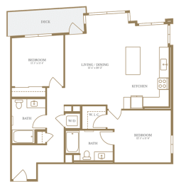  Floor Plan 2 Bed/2 Bath-6A