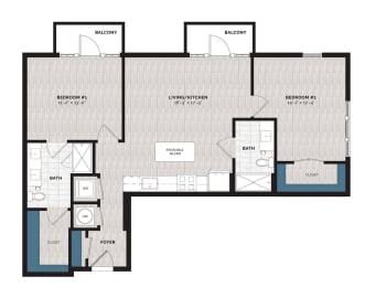 a floor plan of a house with an open floor plan