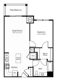1 bedroom apartments with patio/balcony Mineola NY